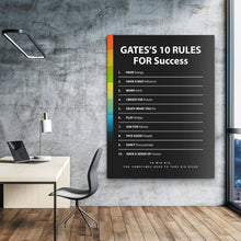 Load image into Gallery viewer, Gates's 10 Rules For Success - Success Hunters Prints