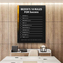 Load image into Gallery viewer, Bezos's 10 Rules For Success - Success Hunters Prints