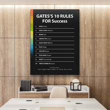 Load image into Gallery viewer, Gates's 10 Rules For Success - Success Hunters Prints