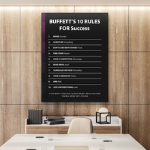 Load image into Gallery viewer, Buffett's 10 Rules For Success - Success Hunters Prints
