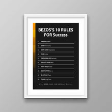 Load image into Gallery viewer, Bezos's 10 Rules For Success - Success Hunters Prints