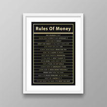 Load image into Gallery viewer, Rules Of Money - Success Hunters Prints