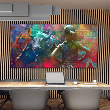 Load image into Gallery viewer, Charging Bull with Fearless Girl - Success Hunters Prints
