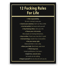 Load image into Gallery viewer, 12 Fucking Rules For Life
