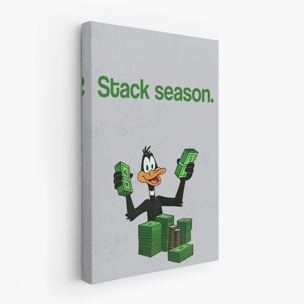 Stack Season Wall Art Canvas Print, Money Motivation Poster, Hustle ...