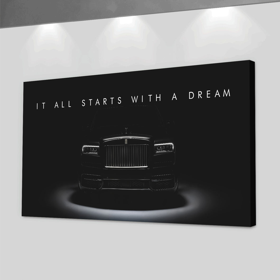 Rolls Royce Wall Art Dream Big