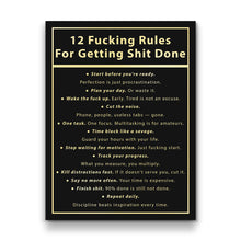 Load image into Gallery viewer, 12 Fucking Rules For Getting Shit Done
