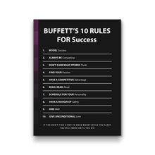 Load image into Gallery viewer, Buffett&#39;s 10 Rules For Success
