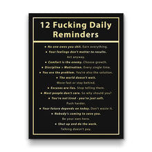 Load image into Gallery viewer, 12 Fucking Daily Reminders
