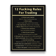 Load image into Gallery viewer, 12 Fucking Rules For Trading
