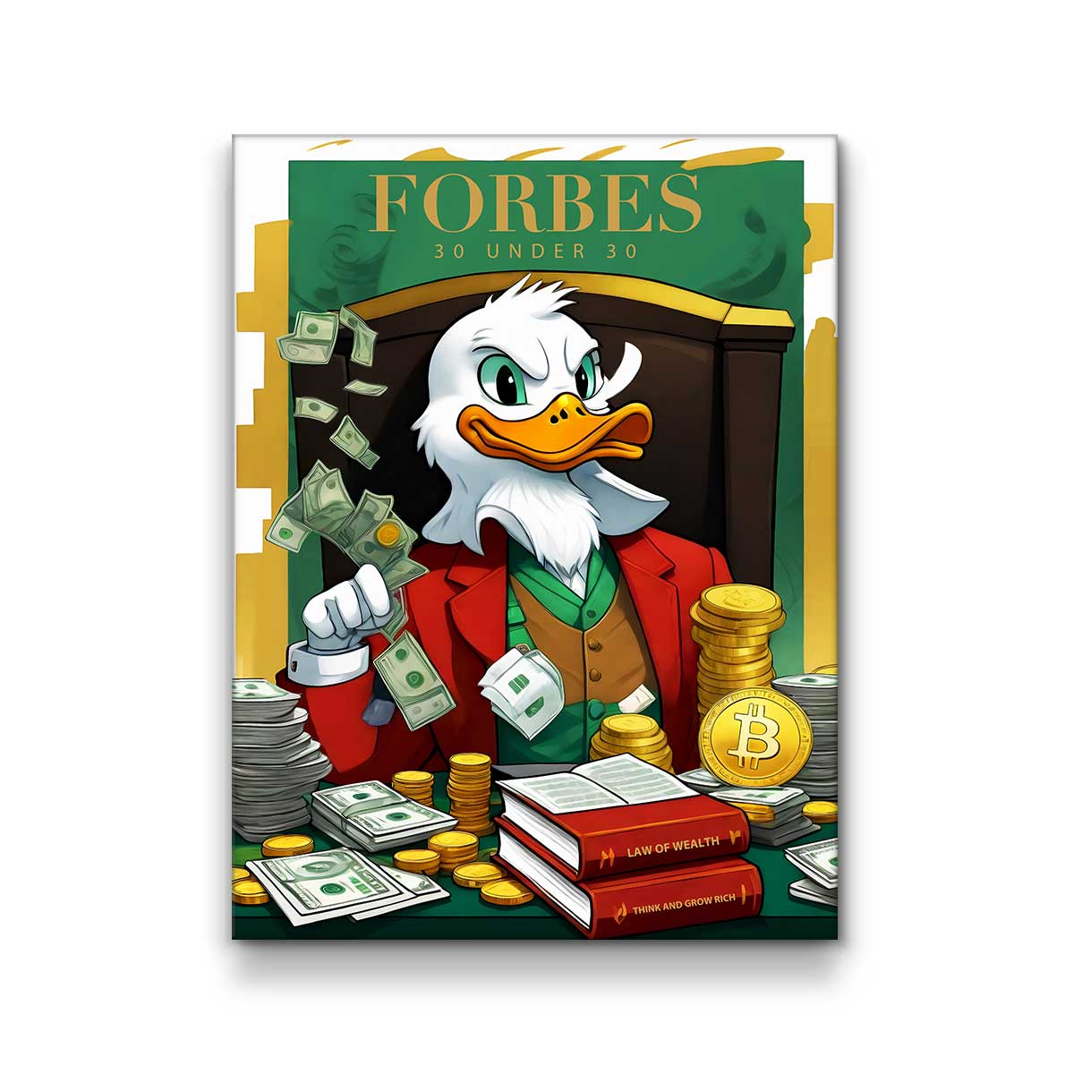 Forbes 30 Under 30 Exclusive CEO Office Decor Canvas Print Entrepreneur Poster Millionaire Investors Luxury Wall Art Money Success Symbolism