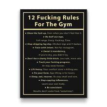 Load image into Gallery viewer, 12 Fucking Rules For The Gym
