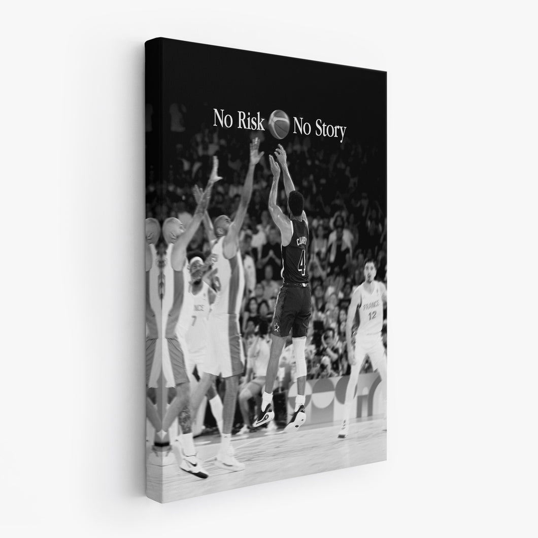 No Risk Colt No Risk No Story – Basketball Motivational Wall Art Canvas Print, Black ...