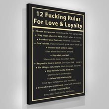 Load image into Gallery viewer, 12 Fucking Rules For Love &amp; Loyalty
