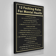 Load image into Gallery viewer, 12 Fucking Rules For Mental Health
