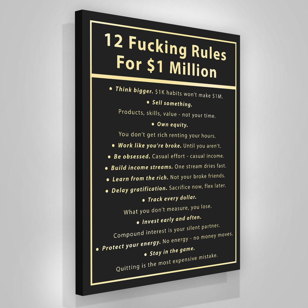12 Fucking Rules For $1 Million