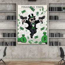Load image into Gallery viewer, Money Robber Wall Art Motivational Canvas Print, Financial Wealth Decor, Investment Inspiration, Entrepreneur Money Investing Mindset Poster
