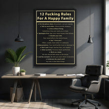 Load image into Gallery viewer, 12 Fucking Rules For A Happy Family
