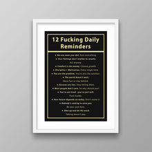 Load image into Gallery viewer, 12 Fucking Daily Reminders

