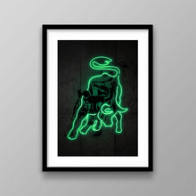 Load image into Gallery viewer, Neon Wall Street Charging Bull
