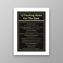 Load image into Gallery viewer, 12 Fucking Rules For The Gym
