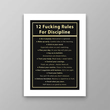 Load image into Gallery viewer, 12 Fucking Rules For Discipline
