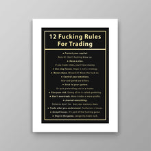 Load image into Gallery viewer, 12 Fucking Rules For Trading
