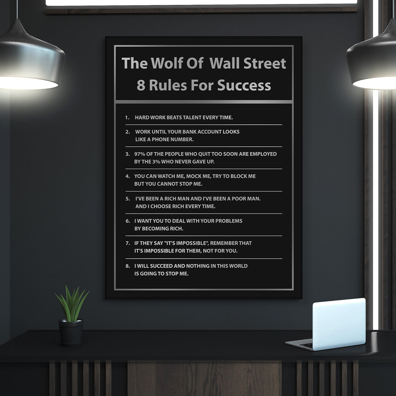The Wolf Of Wall Street Rules For Success - Success Hunters Prints