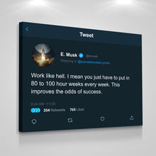 Load image into Gallery viewer, Elon Tweet Work Like Hell
