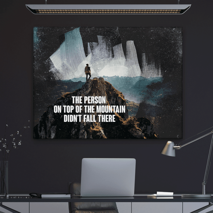 On Top of The Mountain - Success Hunters Prints