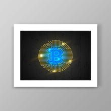 Load image into Gallery viewer, Neon Bitcoin - Success Hunters Prints
