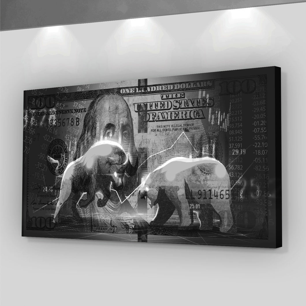 100 Dollar Bill Of Wall Street - Success Hunters Prints