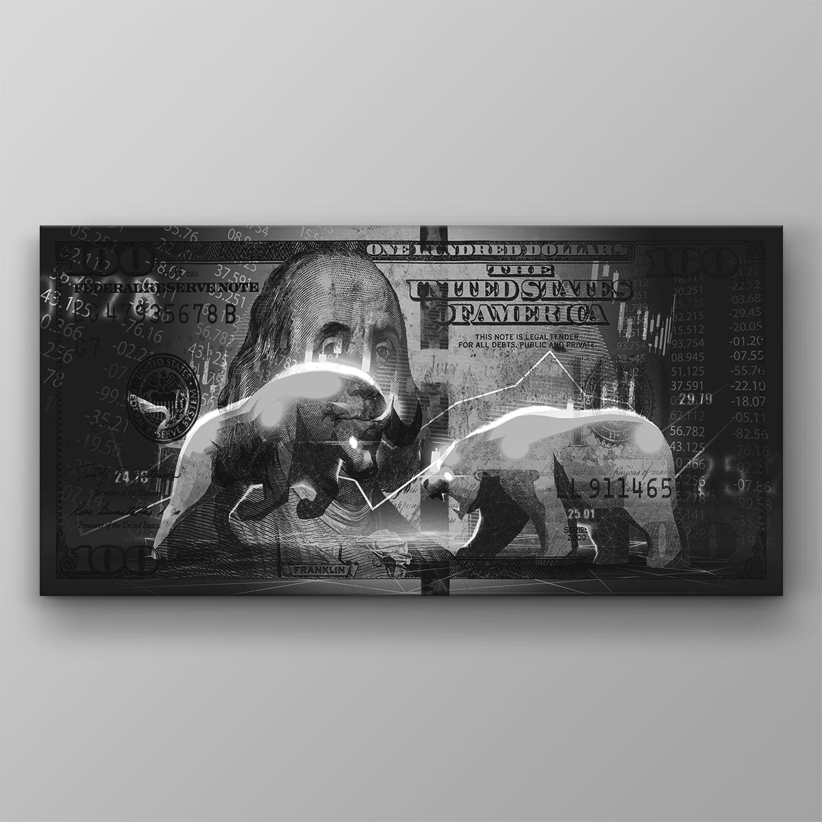100 Dollar Bill Of Wall Street - Success Hunters Prints