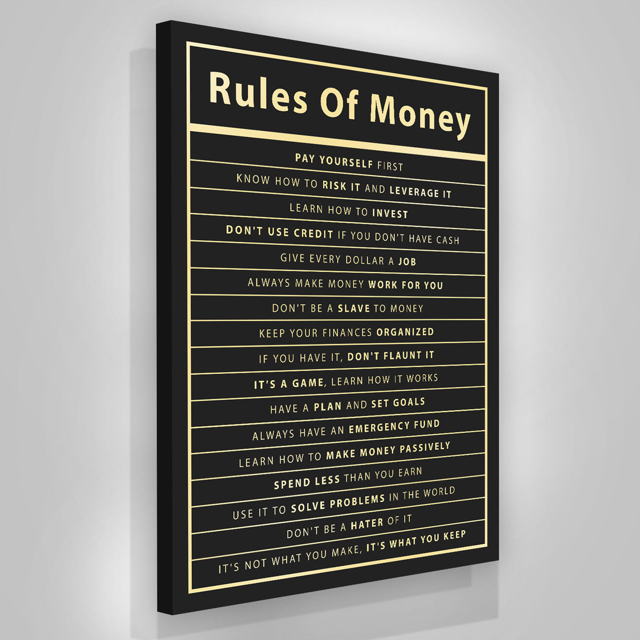 Rules Of Money - Success Hunters Prints