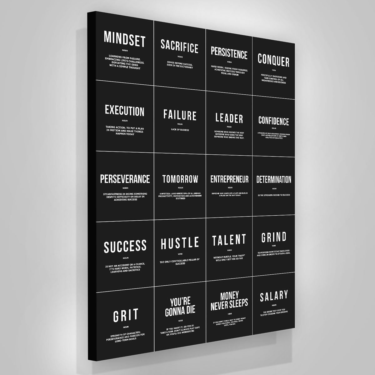 20x Entrepreneur Definitions - Success Hunters Prints