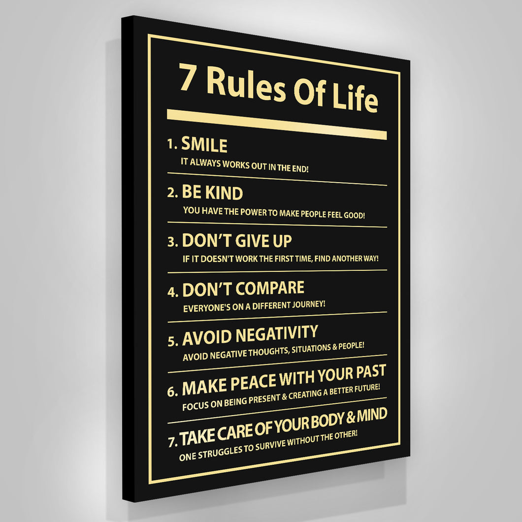 7 Rules Of Life - Success Hunters Prints