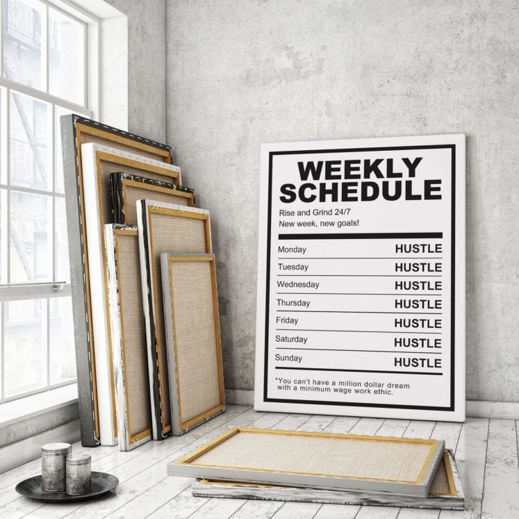 Weekly Schedule - Success Hunters Prints