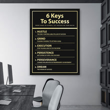 Load image into Gallery viewer, 6 Keys To Success - Success Hunters Prints
