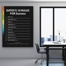 Load image into Gallery viewer, Gates&#39;s 10 Rules For Success - Success Hunters Prints
