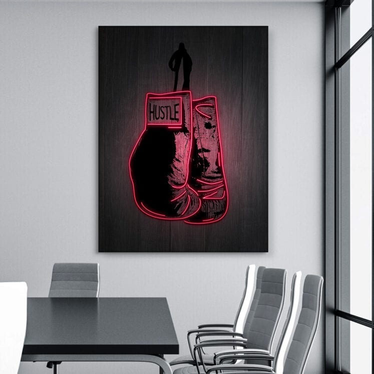 Neon Boxing Gloves - Success Hunters Prints