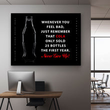 Load image into Gallery viewer, Coco-Cola Never Give Up - Success Hunters Prints
