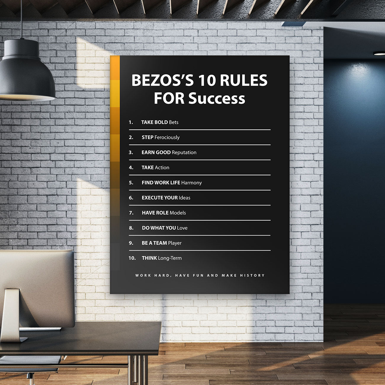 Bezos's 10 Rules For Success - Success Hunters Prints