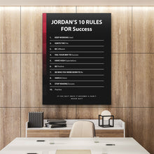 Load image into Gallery viewer, Jordan&#39;s 10 Rules For Success - Success Hunters Prints
