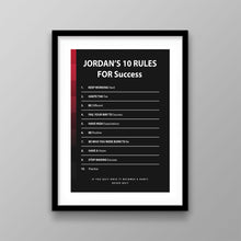 Load image into Gallery viewer, Jordan&#39;s 10 Rules For Success - Success Hunters Prints
