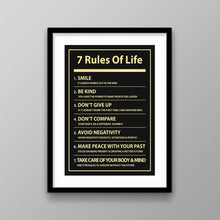 Load image into Gallery viewer, 7 Rules Of Life - Success Hunters Prints
