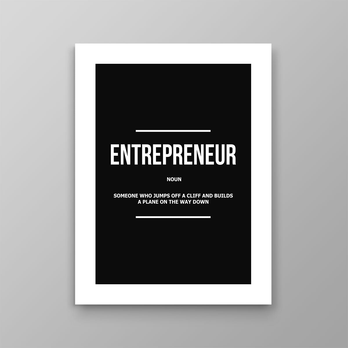 Entrepreneur Noun - Success Hunters Prints